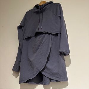 Latched mama grey-blue nursing hoody, medium